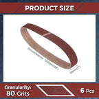 3 Pcs Sanding Belts 2 x 48 Inch 80 Grit Aluminum Oxide Abrasive Sandpaper for Belt Sander Metal Grinding Wood Working Weld Rust Removal