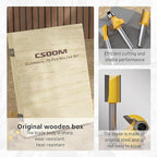 CSOOM 70PCS Router Bits Set - 1/4” Shank, Carbide Tipped Router Bits for Professional Woodworking, Includes Multiple Shapes , Yellow,for Professional and Beginners Carpenter