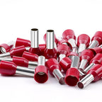 AIRIC UL Listed Wire Ferrule Connectors 8 Gauge - DIN Standard - Crimp Copper Ferrules Terminals Wiring Electrical Connector Nylon Insulated Pin Cord End Terminal 8 AWG, Red, 100 Pcs