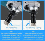 Dry Diamond Core Drill Bits 1 inch with Slots 25mm Diamond Hole Saws, with 5/8-11 Thread to 3/8” Hex Shank Adapter Fit Both Angle Grinders & Electric Drills for Porcelain Granite Tiles Brick Concrete