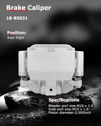 cciyu Rear Right Brake Caliper Assembly w/Bracket 18-B5031 For Cadillac 2007-2020,For Chevy 2007-2020,For GMC 2007-2020