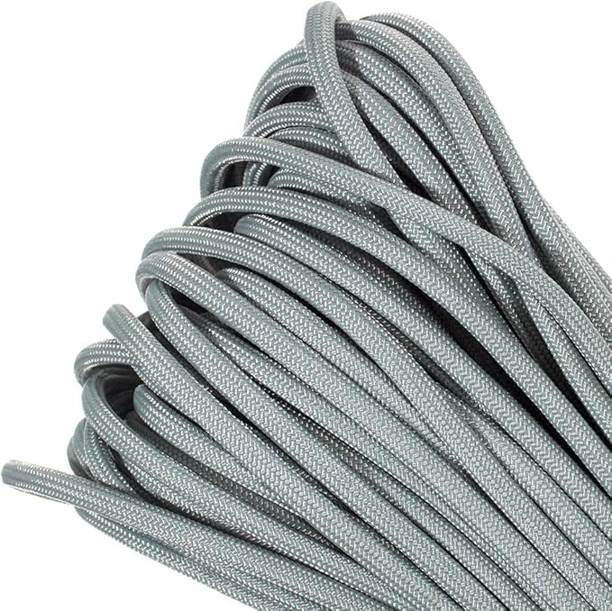 Paracord Planet Genuine Type III 550lb Paracord – Nylon Cord in Solid, Multi, and Reflective Colors – 25+ Colors and Length Options of 10', 25', 50', and 100'