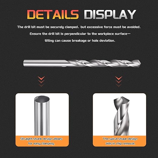 Drill Bit, 5.5mm Cutting Diameter, 4241 HSS 118° Cutting Angle Uncoated Bright Versatile Jobber Bits - (Applications: for Drilling Plastic Wood Soft Metal), 5-Pieces