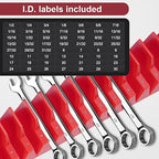 80 Pcs Magnetic Wrench Organizer - Tool Modular Customizable Wrench Holder for Tool Box Widget,Wrench Rack for Tool Drawer Storage,Extension Cord Holder Organizer Inksilvereye (Black-Red)
