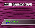 BORED? PARACORD! 550 lb Paracord - Ideal for Crafting, Camping, DIY Projects, Active & Military Outdoors - Strong Survival Rope - Tactical Parachute Cord Type III - Fuchsia 1000 Feet