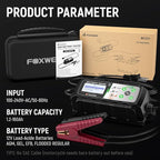 FOXWELL BC521 12V 5A Battery Charger, Tester, Trickle Charger & Desulfator, 4-in-1 Smart Automotive Battery Tool with 8-Stage Charging, Pulse Repair, Cranking & Alternator Test for Car, RV, Motorcycle