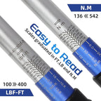 3/4-Inch Drive Click Torque Wrench, Dual-Direction Click Professional Torque Wrench 100-400FT.LB/136-542N.m, Dual Range Scales Graduated in FT.LB and N.M