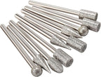 Diamond Grinding Burr Drill Bit Set Compatible with Dremel Rotary Tool 20Pcs Diamond Drill Bits with 1/8" Shank Rotary Tool Accessories for Carving Engraving Grinding Polishing Stone Glass Ceramic