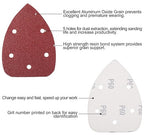 S SATC 100PCS Mouse Detail Sander Sandpaper Palm Mouse Sander Pads 40/80/120/180/240 Grits 140mm, Sanding Pads for Mouse Sanders