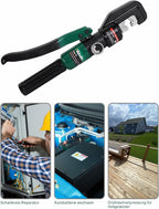 Hydraulic Cable Lug Crimper 10 US TON 12 AWG to 00 (2/0) Electrical Terminal Cable Wire Tool Kit with 9 Die (12awg~00awg Crimping Tool+Cut)