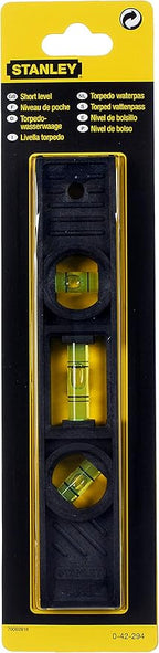 Stanley 0-42-294 Spirit level "Torpedo" of plastic, Black