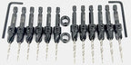 FTG USA Countersink Drill Bit Set for Wood with Tapered Drill Bit 6 Pc #4 (7/64"), 6 Pc #6 (9/64")