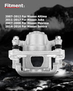 cciyu 19-B2780A 19-B2781A Rear Left & Right Brake Calipers With Bracket For Nissan For Altima 2007-2012,For Nissan For Maxima 2007-2008