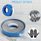 Galvanized Metal Pipe Strap 3/4" 32.8FT, 32-Gauge - Metal Hanger Strapping with Holes for Pipe Support, Flexible Trimming | Includes Storage Case & Gloves