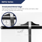 Pacific Arc 30 Inch T Square, Traditional Stainless Steel, Graduated Inch and Metric