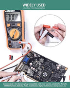 Electrical Test Leads Soft Silicone Cable Multimeter Test Probe Set with Replaceable Gold-Plated Multimeter Probes 1000V CATIII & 600V CATIV 16A for Fluke/AstroAI/INNOVA Clamp Meter