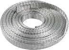 Tinned Copper Wire Shielding Sleeve, Expandable Ground Strap Wiring Braided Sleeving Metal Mesh Sheathing Cabling Wiring Protector (5/16inch - 36ft)