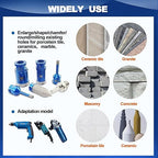 Tile Hole Saw Kit - BRSCHNITT Diamond Core Drill Bit Set 1/4",5/16",1",1-3/8"Drill Bit &4/5" Diamond Chamfer Milling Bit for Porcelain Tile Ceramic Marble Granite & Adapter