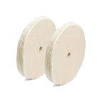 ENKAY - 8" Loose Cotton Buffing Wheels (2 Pack) for Polishing Metal and More, for Use with Polishing Compounds, Buffing Machines & Bench Grinders (40 Ply Each)