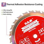 Circular Saw Blade Woodworking TA Series 8-1/4" 24-Tooth Arbor: 5/8",Finishing/General Purpose Wood Cutting,Special Anti-Thermal Adhesion Coating on Cutting Head -TA, 8-1/4" 24T TA