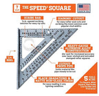 SWANSON Tool Co., Inc SW1201K Value Pack 7 inch Speed Square and Big 12 Speed Square (without layout bar) ships with Blue Book