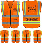 BeautyWill Custom Safety Vest Logo Class 2 High Visibility Reflevtive Vest Outdoor Protective Workwear