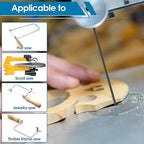 60Pcs Coping Saw Blades Set, 6-1/2-Inch Long Between Pins, Sturdy Wood Cutting Saw Blades Kit (15 TPI, 18 TPI, 24 TPI) High-Carbon Steel Pin End Scroll Saw Blade Assortment (60,10/15/18/24)