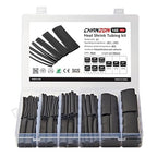 Chanzon 140 Pcs Heat Shrink Tubing Kit, 3:1 Black Sleeving Heat Shrink Wrap Tubing with Length 3.5" (inch), Marine Grade Electrical Waterproof Polyolefin Heat-Shrink Tube