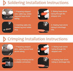 10pcs 1/0 AWG-5/16(M8) Tinned Copper Ring Terminals Battery Lugs, Heavy Duty Wire Lugs, Battery Cable Connectors