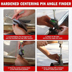 Pipe Center Finder, Pipefitter Tools w/Centering Head, Pipe Fitting Tools Center Finder Tool to Measure Pipe Diameter Over 0.5" and Up, 4" Y-Type Base Fitted with Adjustable Dial Bubble Protractor.
