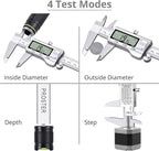 Proster Digital Vernier Caliper 8inch 200mm - Stainless Steel Electronic Caliper Fractions/Inch/Metric Caliper Measuring Tool for Length Width Depth Inner Diameter Outer Diameter
