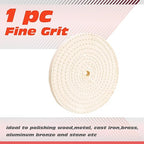 6x1x1 Inch Cotton Polishing Wheel, 150×25×12mm, 70 Plies