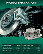 SCITOO Front Left Brake Caliper With Bracket 19B2710 Compatible For Hyundai For Santa Fe 2001-2006,For Hyundai For XG300 2001,For Hyundai For XG350 2002-2003