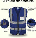 TICONN Reflective Safety Vest High Visibility Class II Mesh Vest for Women & Men Meets ANSI Standards