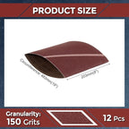 12 Pcs Sanding Belts 8 x 19 Inch 150 Grit Aluminum Oxide Abrasive Sandpaper for Belt Sander Metal Grinding Wood Working Weld Rust Removal