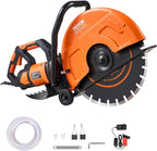VEVOR Electric Concrete Saw, 16 in, 3200 W Motor Circular Saw Cutter with Max. 6 in Adjustable Cutting Depth, Wet Disk Saws Cutter Includes Water Line, Pump and Blade, for Stone, Brick
