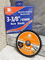 HSS Circular Saw Blade 3 3/8inch - BRSCHNITT 5pcs 44T 3/5"-3/8" Bore Cutting Discs for Cutting Wood, Copper, Aluminum, Plastic and Soft Metal