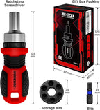 Magnetic Hex Screwdriver Set: 6 in 1 Multi Bit Drive Set with Interchangeable Ratchet Handle - Portable Repair Tool Kit for DIY Bicycle Furniture