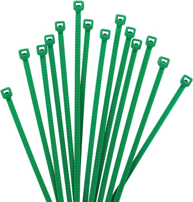 XINGO 1000 PCS 4 inch Cable Zip Ties, 18lb Strength, Small Tie Wraps Self-Locking Nylon Zip Ties for Indoor and Outdoor Use (Green)