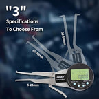 Dasqua Digital Internal Caliper Gage with 0.200"-1" /1.200"-2"/0.400"-1.2" Measuring Range (0.200"-1.0"/5-25mm)