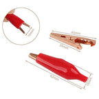 DROK Jumper Wires with Alligator Clips Electrical - 6pcs 45mm Large Pure Copper 19.6 inches/50cm Test Leads with Alligator Clips for Multimeter Electrical Testing