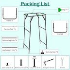 Foldable Trash Bag Holder Stand, Garden Garbage Bag Holder Frame Holds 30-55 Gallon Bags, Portable Leaf Bag Stand for Outdoor Yard Camping Garden Lawn Party Supplies