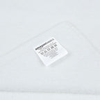 Amazon Basics 2 Piece Quick-Dry Oversize Bath Towel, 100% Cotton, White, 62" x 30"