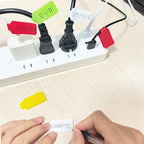 60 Pack Reusable Color-Coded Write-On Cable Labels & Cord Organizer Kit with 30 Labels to Label Cords + 30 Ties for Home Office Electronics Cord Management