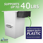 Plastic Tool Tray - Bucket Mounted - Large - Outside Mount - Heavy Duty (2025 Version)
