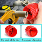 6 PCS Copper Pipe Cleaner and Reamer & Sanding Sponge Set, Include 2 PCS Copper Pipe Cleaner, 2 PCS Reamer & 2 Pack Sanding Sponge, 4 In 1 Pipe Deburring Brush for PVC PPR Copper Brass Aluminum Pipes