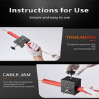 Wall Wiring Machine Cable Hidden Pipe Threading Device, Cable Pulling Tool, Automatic Stringing Electrical Wire Puller, for Hydroelectric Wiring