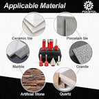 Diamond Core Drill Bit Set - 7pcs (6/8/20/35mm+10mm Finger Milling Bit+35mm Beveling Chamfer Bit+HEX) Diamond Hole Saw Kit for Porcelain Ceramic Tile Marble Granite