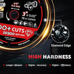 S&F STEAD & FAST Diamond Cutting Wheel 3 Inch with 3/8'' Arbor, Cut Off Wheel for Metal, Rebar, Bolt, Alloy, Copper, Steel, Sheet Metal