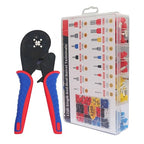 Fidioto 1200pcs Dual Barrel Ferrules Terminal Set with Ferrule Crimping Tool Kit,16-4 Crimping Plier AWG 28-5(0.08-16mm²) Self-Adjustable Ratchet Wire Crimping Tool for Wire Terminals Cables etc.
